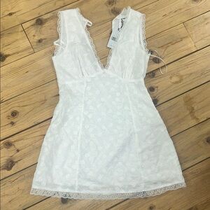 Elegant White Lace summer dress princess poly